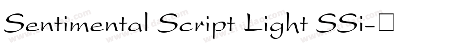 Sentimental Script Light SSi字体转换
